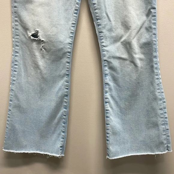 Current/Elliott The Kick Jean Solstice with Cut Hem Distressed 29 - Picture 3 of 14